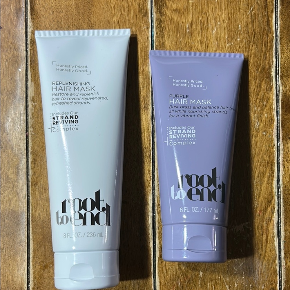 Root to End Hair Mask Set - White and Purple- New